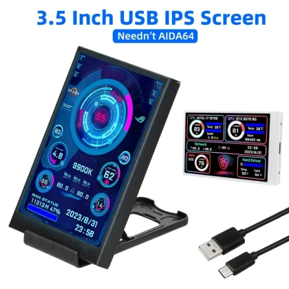 3.5 Inch Type C Secondary Screen USB LCD Monitor